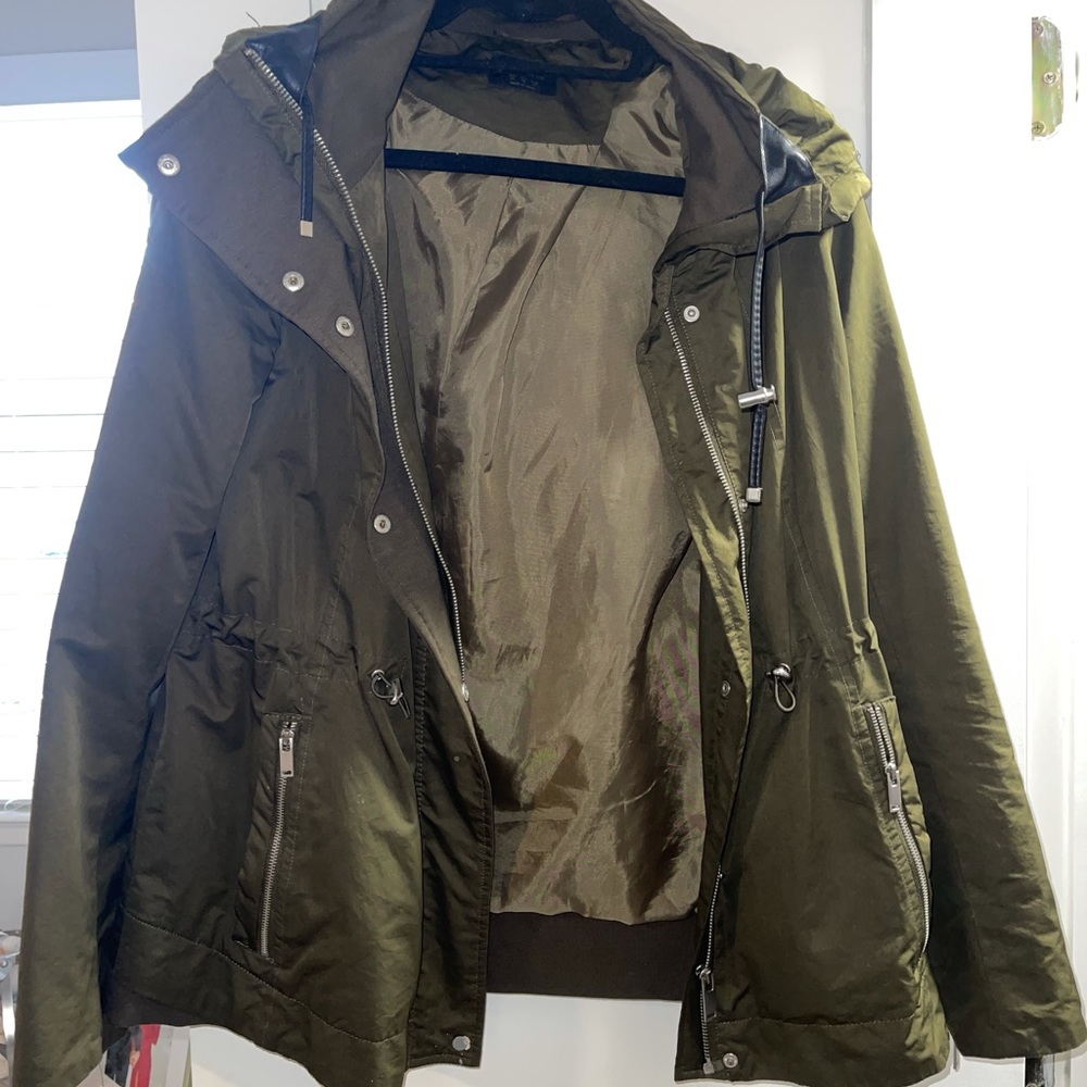 Olive green Zara windbreaker